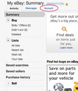 My eBay Account