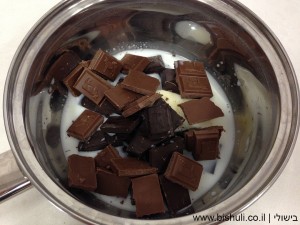 הכנת קרם השוקולד