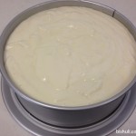 עוגת גבינה אפויה - העוגה לפני אפייה